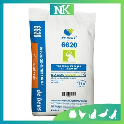 Túi 5kg Cám gà rutin 6620  Deheus  với 21.5 độ đạm gà ăn không bị tiêu chảy, nhanh lớn
