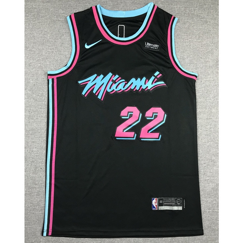 Áo nba Miami Heat No. Áo bóng rổ màu đen 22 Butler
