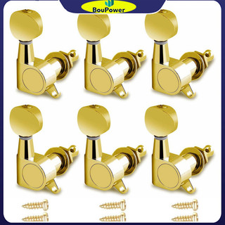 Boupower 6 Chiếc Đàn Guitar Điện Chỉnh Chốt Bộ Acoustic Dân Gian Đàn Guitar Peg Reel Tuner Điều Chỉnh Chìa Khóa Thay Thế Phần