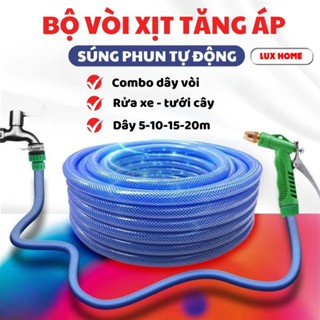Vòi Xịt Tăng Áp Rửa Xe Gia Đình, Tưới Cây, Dọn Dẹp Rửa Sân 8 Chế Độ Xịt Kèm Súng Phun Tự Động