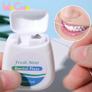 50m Hộp Trắng Bạc Hà Nha Khoa Floloss Roll - Kéo Loại Flos - Làm Sạch Dụng Cụ Răng Miệng - Làm Sạch Bàn Chải kẽ răng - Độ bền kéo cao siêu mịn - Thanh xỉa răng Bộ nhà dành cho người lớn