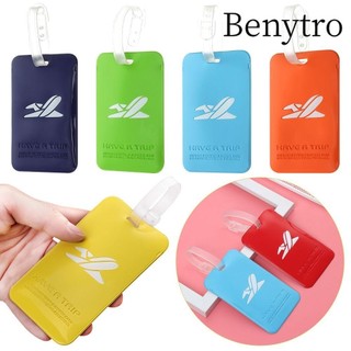 Benytro ID Suitcase Labels Address Bag Tag Baggage Labels Reusable Ropes Aeroplane Name Luggage  Tags/Multicolor