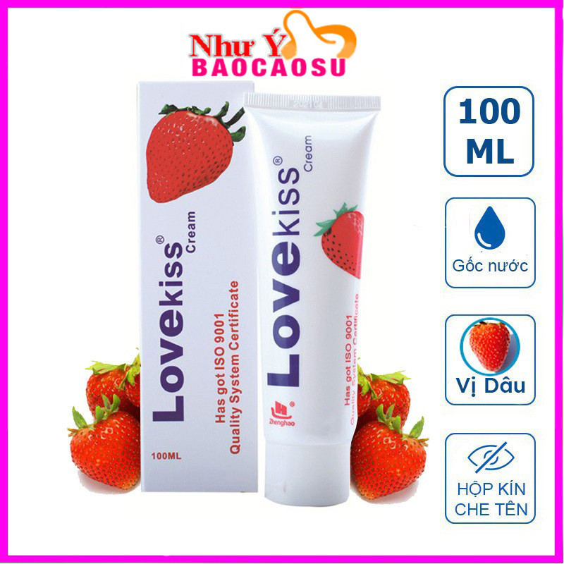 Gel Bôi Trơn Massage Body Love Kiss Hương Dâu Cao Cấp - Chai 100ml