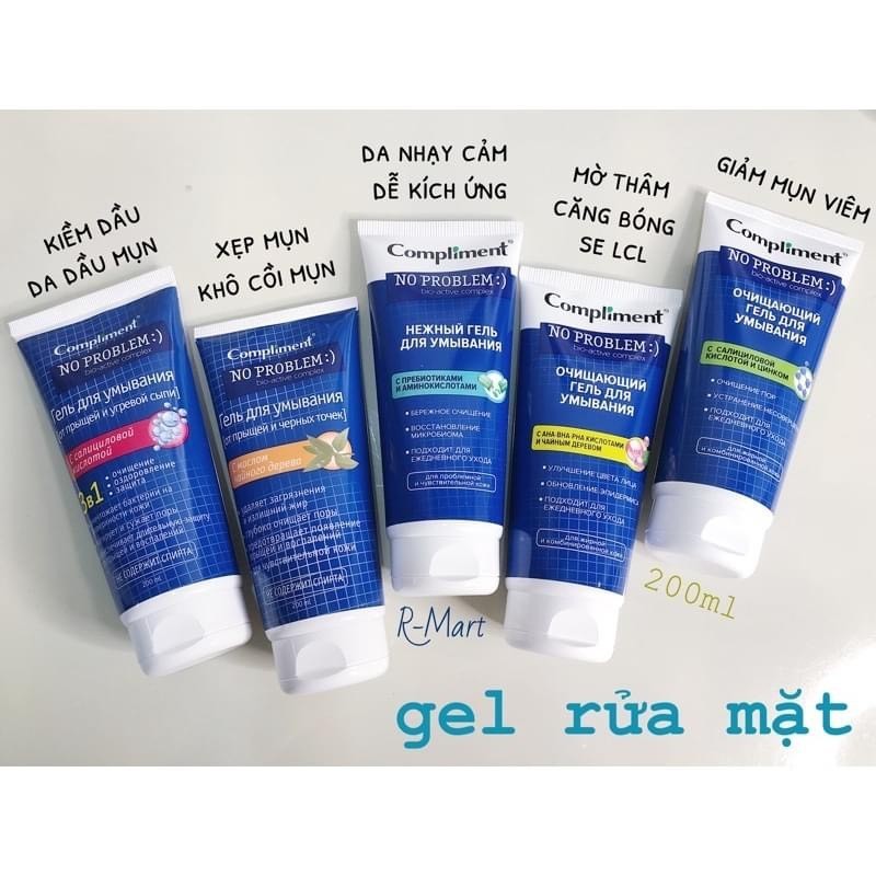 Gel Rửa Mặt Compliment No Problem sạch sâu ngừa mụn, giảm viêm | BigBuy360 - bigbuy360.vn