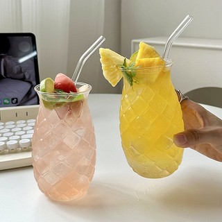 Cốc thủy tinh hình dứa cốc cà phê sáng tạo bình nước trà sữa drinnerware