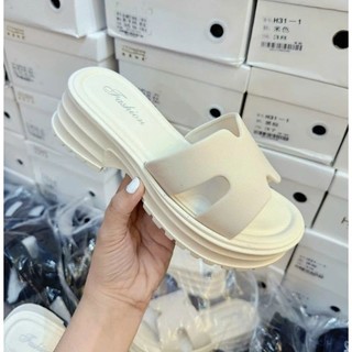 Dép eva chữ H su đúc nâng đế 5cm hàng QC sẵn xinh sang dễ đi thời trang có gu