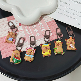Hoạt Hình Capybara Móc Chìa Khóa Dễ Thương Móc Khóa Học Sinh Túi Phụ Kiện Capybara Móc Khóa Hoạt Hình Móc Khóa