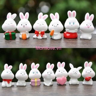 Mini Thỏ Đồ trang trí Dễ Thương Vịt Vàng Tượng Sân Vườn Để Bàn Phong Cảnh Nhựa Thủ Công Bánh Trang Trí Văn Phòng Nhà Vật Dụng