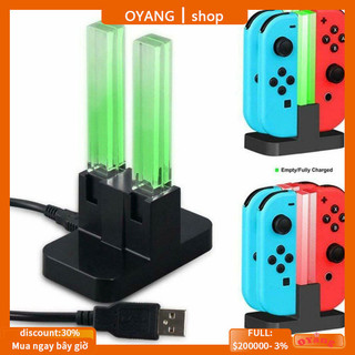 Trạm sạc đế sạc OYang có đèn LED chỉ báo tương thích cho bộ điều khiển Nintendo Switch Joy Con