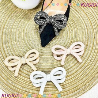 Kugigi 1 Đồ trang trí giày nữ, Phụ kiện khóa giày DIY sáng bóng, Túi thiết kế nơ pha lê thủy tinh đính đá / Trang trí quần áo Giày trang sức hoa gót cao
