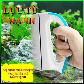 Lau kính hồ cá nam châm cao cấp Aquawing, cọ bể nam châm cho kính bể cá dày 6mm , 10mm, 15mm, 25mm