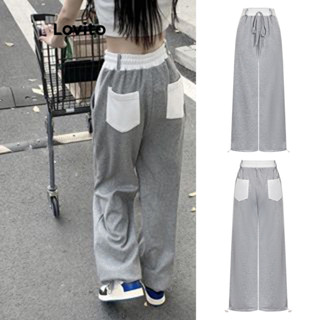 Quần Lovito phối túi buộc dây xếp nếp màu trơn thường ngày cho nữ L73AD040