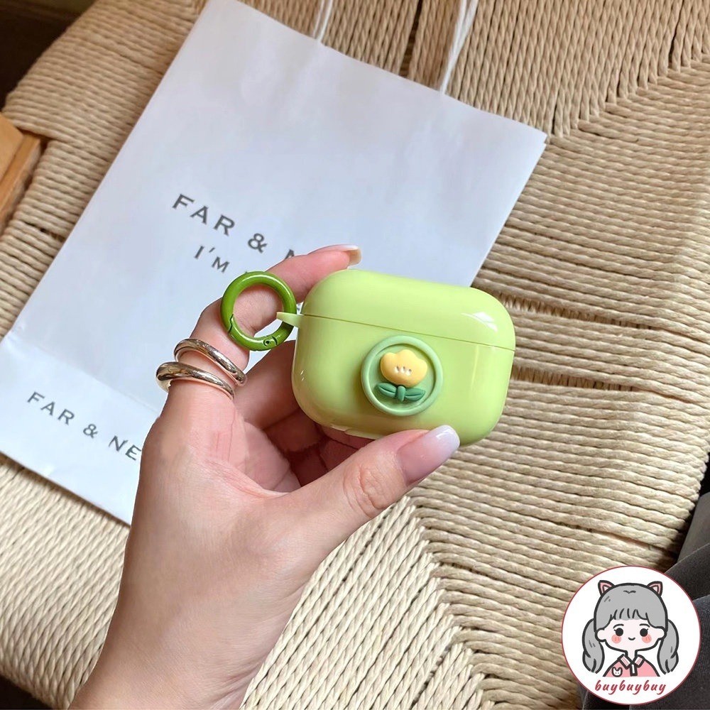 Vỏ Bảo Vệ Hộp Sạc Tai nghe không dây Airpods1 / 2 / 3 / pro / pro2 Bằng Silicon Mềm Hình Hoa 3D Màu Kẹo Dễ Thương
