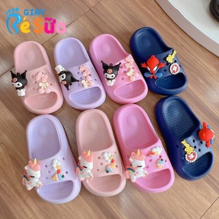 Dép Lê Sticker Hoạt Hình 3D Cho Bé Trai Bé Gái Chất Liệu Xốp Nhẹ Êm Có Size (24-35)