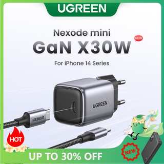Ugreen GaN 20W 30W Cốc sạc nhanh PD USB Type C PD3.0 QC3.0 thích hợp cho iPhone 14 13 12 11