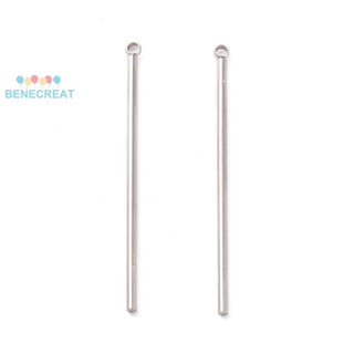 20pc 201 Mặt dây thép không gỉ Thanh thép không gỉ Màu 43x1.5mm Lỗ: 1.5mm