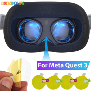  HD Clear Bảo vệ toàn diện Tương thích với ống kính mũ bảo hiểm Meta Quest 3 VR- Phim mềm ống kính chống trầy xước không phải kính