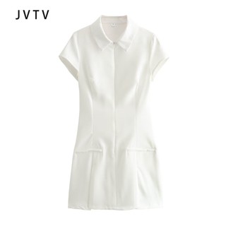 1187 JVTV Ve Áo Cổ Ngắn Tay Dưới Lưng Tự Trồng