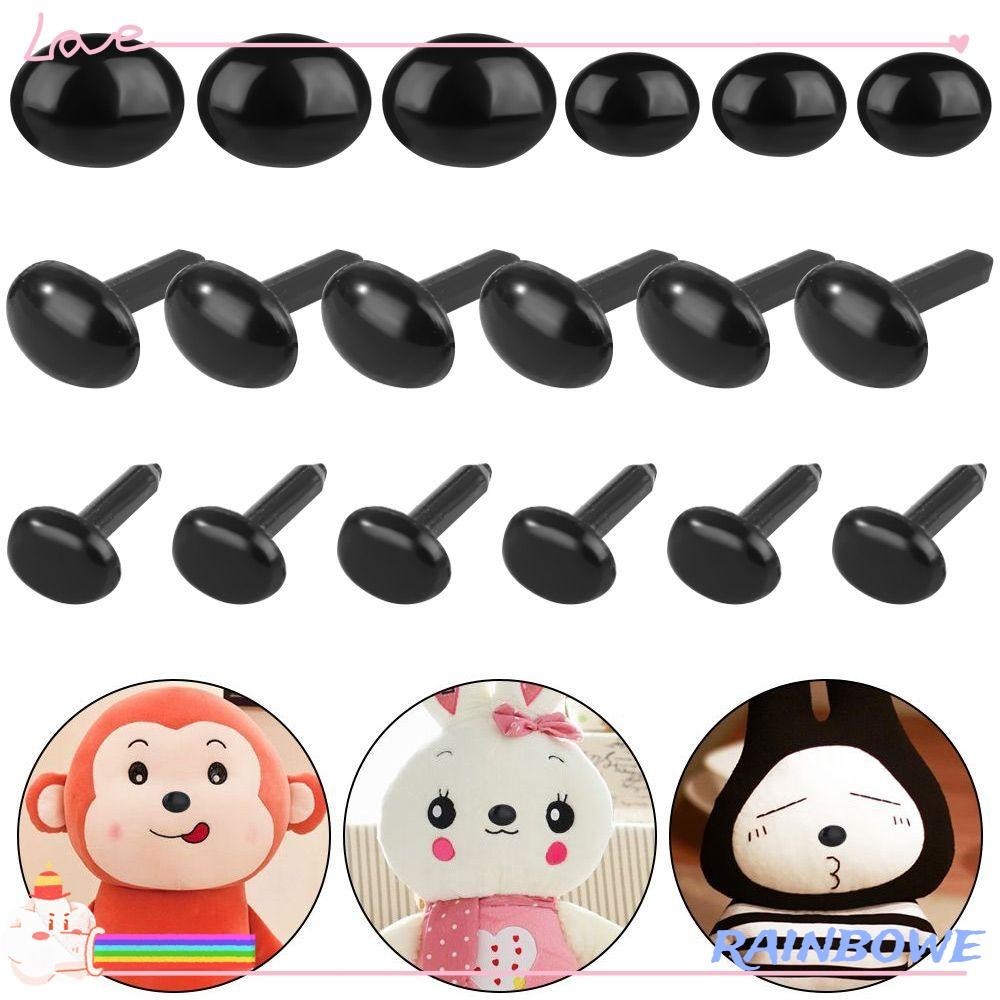 Set 100 Mắt Thú Nhồi Bông Mắt Oval Mini 4X5MM/5X7MM Màu Sắc Cầu Vồng