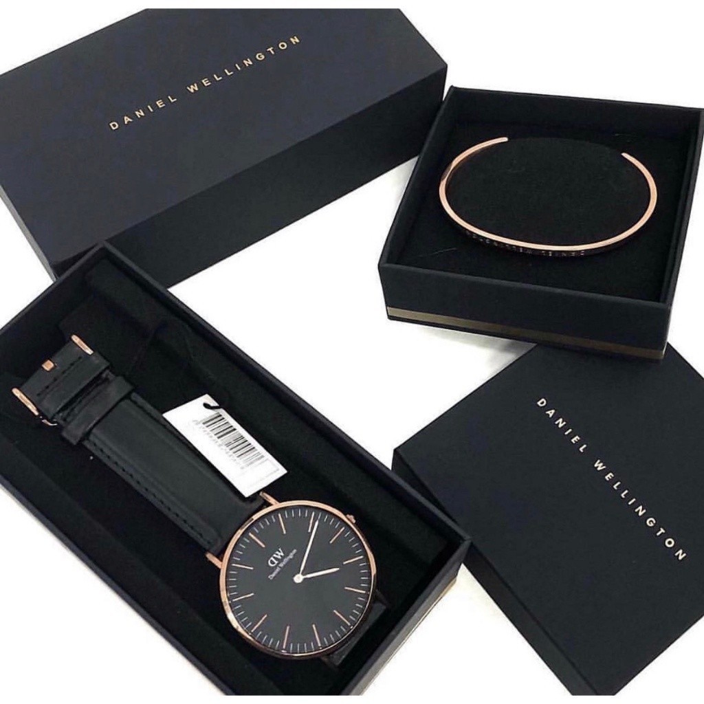 [Tặng Kèm Hộp Nơ] Đồng Hồ Nam Nữ  Classic Sheffield Rose Gold Black 36mm & 40mm D_W Chính Hãng | BigBuy360 - bigbuy360.vn