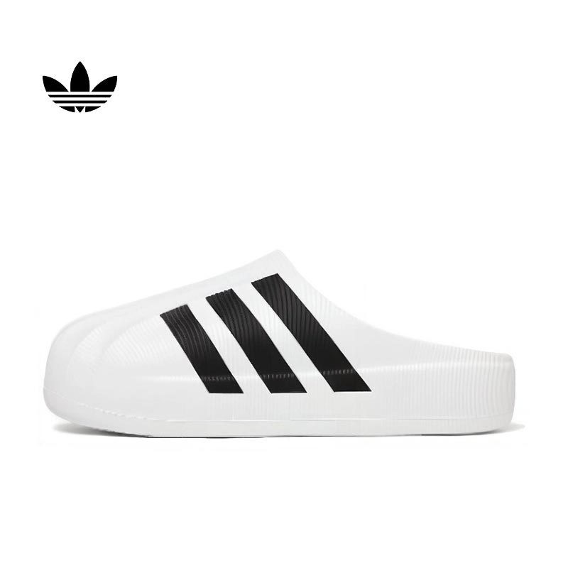 Dép adidas Unisex adidas Half-Pack Đen Trắng Ngón Chân Toe Giày Thể Thao Dép