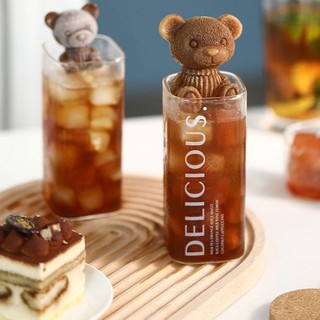 3D Silicone Ice Cube Mold Ice Cream Silicone Abrasive Tea Creative Cake Maker Mold Decor Bear V8F5