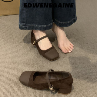 EDWENEGAINE Giày Búp Bê dép sandal nữ đi chơi giày sandal Phối màu tinh tế Năng động Lịch sự Siêu nhẹ FBL2410HY6 4Z240124