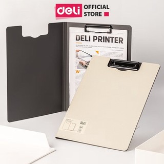  Bìa trình ký Deli A4 đôi cao cấp File kẹp giấy học sinh lưu trữ tài liệu văn phòng sang trọng tiện lợi chất lượng cao 