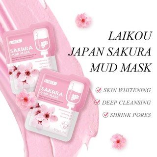 Mặt nạ mặt nạ bùn Sakura Mặt nạ dưỡng ẩm Mặt nạ anh đào Plant Blossom 5g Mặt nạ làm sạch mặt I3F9