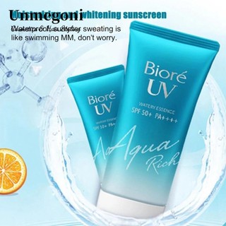 Unmegoni Kem chống nắng body da mặt, SPF50 + Kem dưỡng da cách ly Gel làm trắng, Kem chống nắng body dưỡng ẩm UV Aqua Rich Chăm sóc da chống thấm nước cho cơ thể mặt