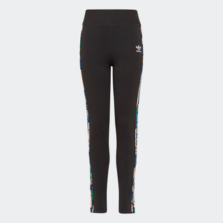 Adidas phong cách sống quần bó cạp cao họa tiết hoa bướm her studio london trẻ em đen h22594