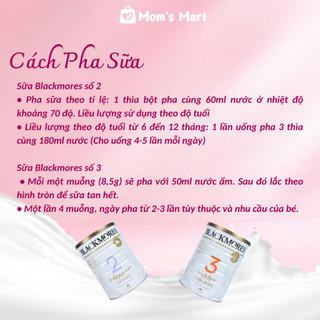 Sữa Blackmore Úc số 1,2,3 lon 900g
