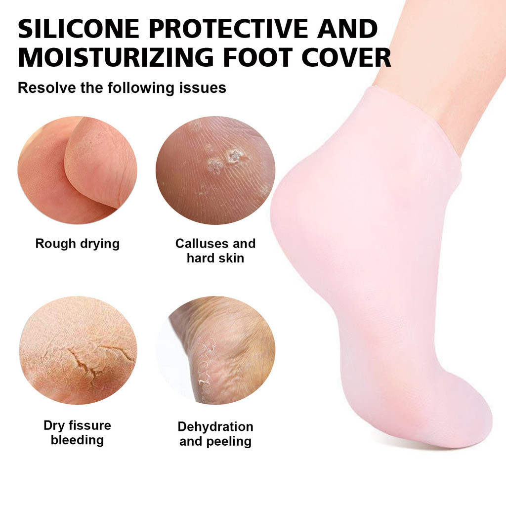 1 Cặp Silicon Chăm Sóc Chân Tất Chống Nứt Dưỡng Ẩm Gel Tất Nứt Da Chết Loại Bỏ Bảo Vệ Dụng Cụ Chăm Sóc Chân