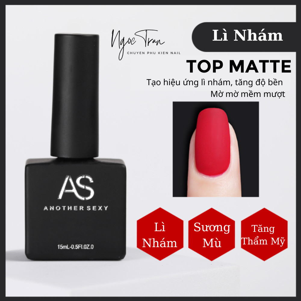 Top Gel Lì Nhám | Hiệu Ứng Mờ Nhung Chai Vuông | MATTE TOP COAT | Chai Chức Năng