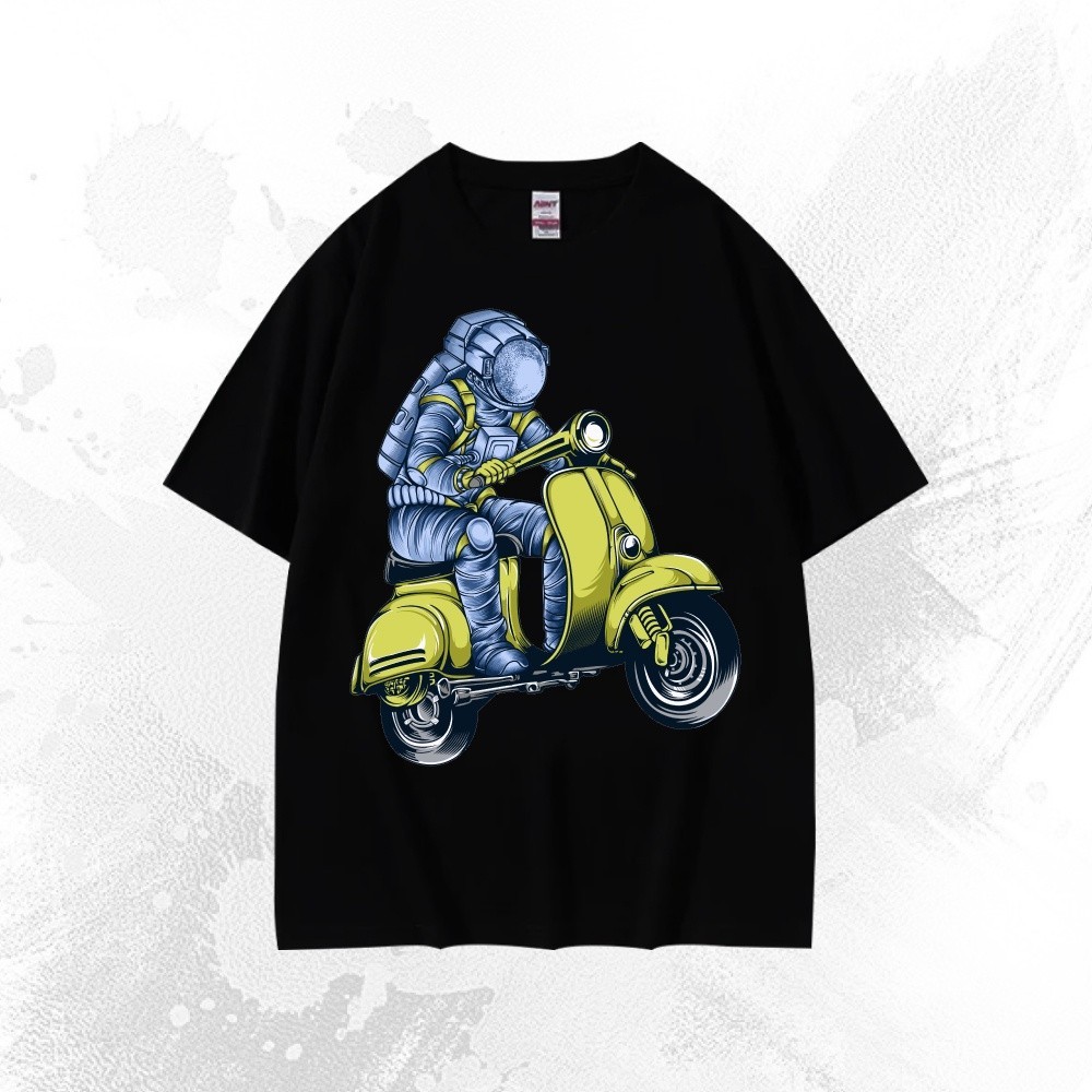 Áo Thun Áo Anime Unisex Cổ Tròn Astro Vespa Phông Tay Ngắn, P0111