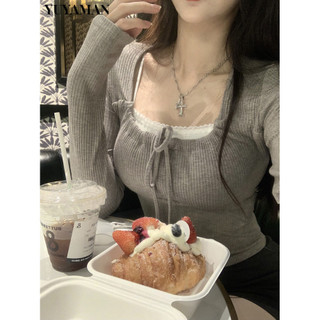 YUYAMAN áo phông áo thun nữ croptop baby tee Fashion Cute thời trang Comfortable WCS24300PJ 9Z240301