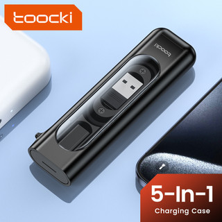 Hộp sạc cáp đa chức năng toocki 5 trong 1 pd 60w usb c sang usb c cáp sạc nhanh usb sang micro type c 1os dữ liệu được trang bị pin thẻ