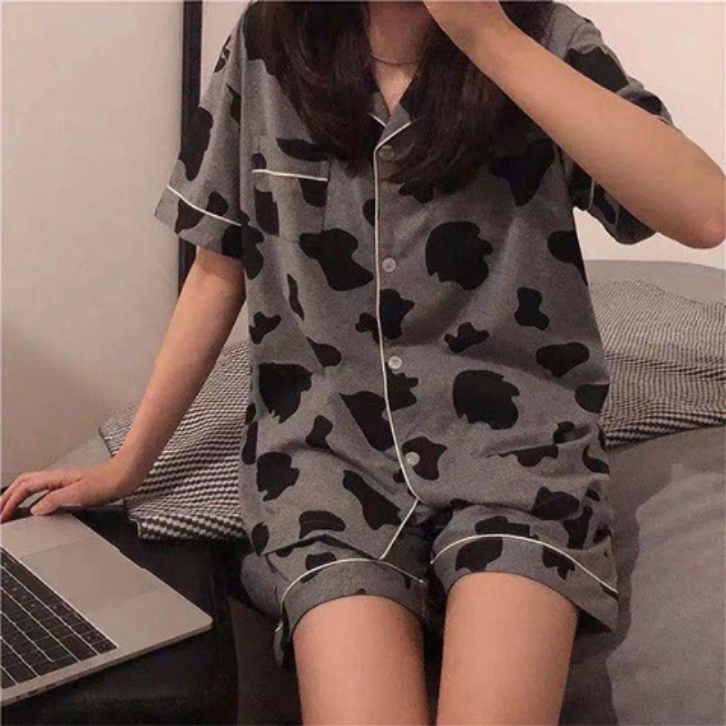 Phong Cách Hàn Quốc Bộ Đồ Ngủ Tươi Cho Nữ Mùa Hè Quần Short Tay Ngắn Cardigan Size Lớn Nhật Bản Mặc Ở Nhà Bộ Đồ Hai Mảnh Bộ Đồ Ngủ Ins | BigBuy360 - bigbuy360.vn