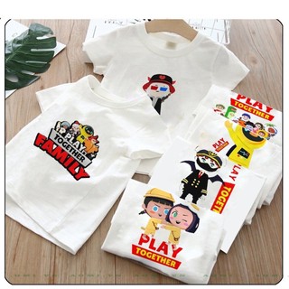 ÁO THUN Play Together UNISEX PHÔNG TRẮNG TAY NGẮN NAM NỮ GIA ĐÌNH CẶP ĐÔI SIZE TRẺ EM BÉ TRAI GÁI