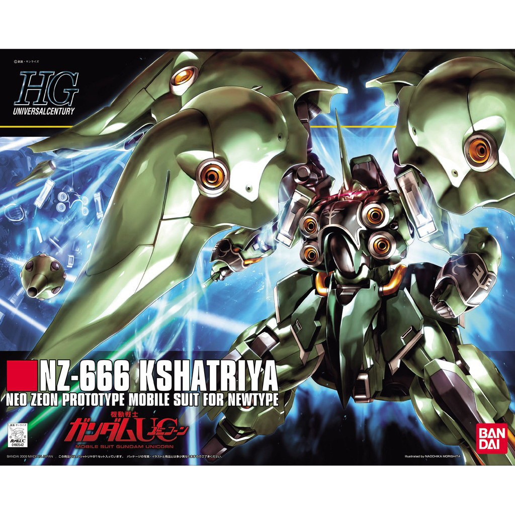 ĐỒ CHƠI HG UC 1/144 NZ-666 KSHATRIYA BANDAI MÔ HÌNH LẮP RÁP