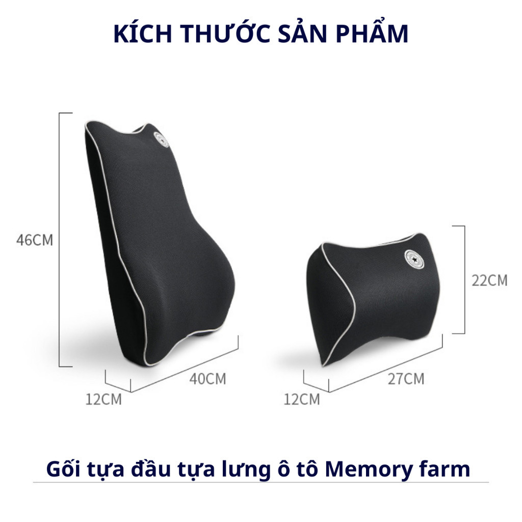 A4 COMBO Bộ Gối Tựa Đầu và Tựa Lưng Cao Su Non Nguyên Khối Cao Cấp Siêu Đàn Hồi Chống Đau Mỏi DT AUTOCAR | BigBuy360 - bigbuy360.vn