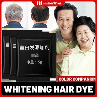 Thuốc nhuộm tóc màu xám đen cho người già nhuộm tóc trắng