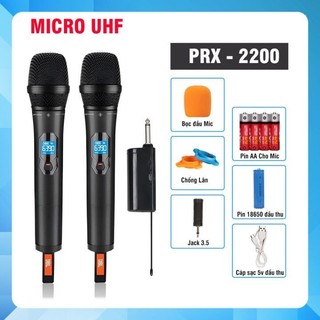 Micro không dây đa năng jbl prx 2200 mic hát karaoke không dây chống hú, hút âm