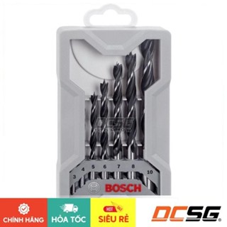 Bộ mũi khoan gỗ 3.0-10mm chuôi tròn Bosch 2 607 017 034 (7 chi tiết/bộ)