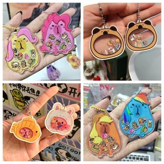 Dễ Thương My Little Pony Móc Khóa Xấu Xí Capybara Móc Khóa Acrylic Wobbly Móc Khóa Túi Sinh Viên Mặt Dây Chuyền Trang Trí