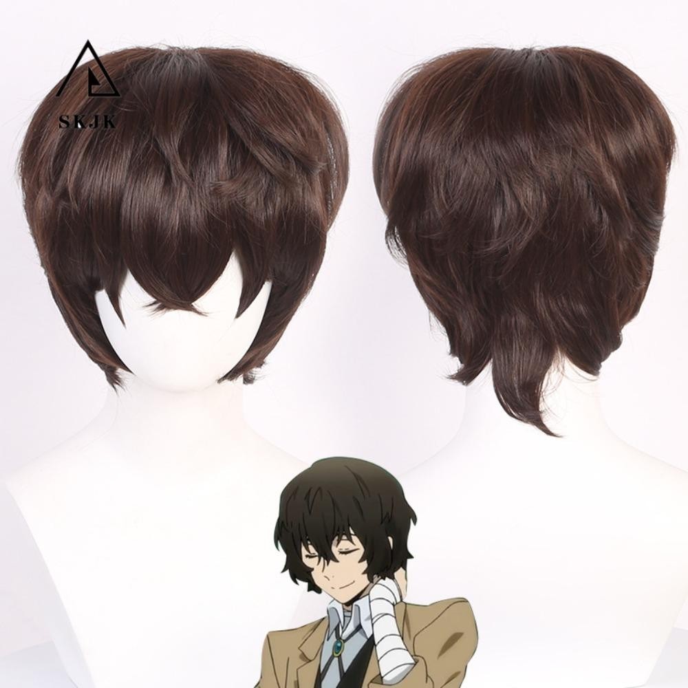 Dazai Osamu Cosplay Tóc Giả Chất Lượng Cao Mịn Thoáng Khí Phụ Kiện Tóc Anime Liền Mạch Người Lớn Nhiệt Độ Cao Sợi Vai Trò Chơi Halloween Tóc Giả