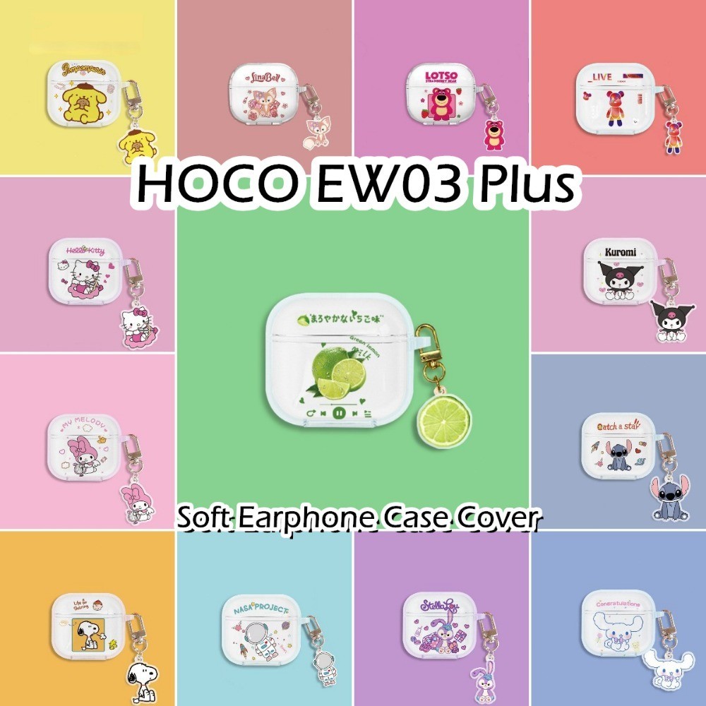 Hàng có sẵn Dành Cho Vỏ HOCO EW03 Plus Hoạt Hình Trong Suốt Vỏ Tai Nghe Silicon Mềm Vỏ