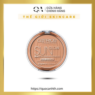 Phấn tạo khối Catrice Sun Glow Matt Bronzing Powder 030 Medium Bronze màu tự nhiên lâu trôi 9,5g