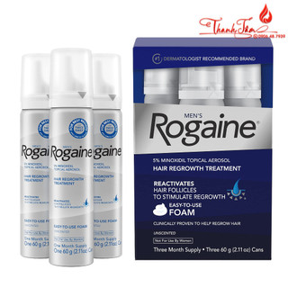 Set 3 kem mọc râu, tóc nam rogaine minoxidil 5% foam dạng bọt 3x60ml | new |