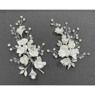 Set hai cài hoa cái tóc cô dâu xinh HC304